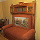 Реставрированный диван,вариант короны ,выбранный заказчицей.Мебель антикварная.