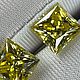 Желтые муассаниты принцесса 7*7 мм 3.60 ct. Заготовки для украшений. Exclusive Gems. Ярмарка Мастеров.  Фото №6