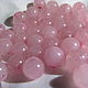 Розовый кварц бусины 8 мм, гладкий шар, Бусины, Долгопрудный,  Фото №1