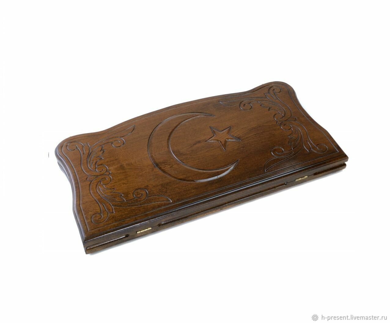 Backgammon carved 'Crescent' large 60, Daudov, Backgammon and checkers, St. Petersburg,  Фото №1