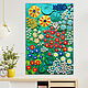 Painting flowers made of metal Summer garden. Bas-relief panel, mosaic, Pictures, St. Petersburg,  Фото №1
