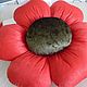Декоративная подушка - цветок . Подушки. Monisto - Workshop. Интернет-магазин Ярмарка Мастеров.  Фото №2