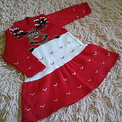 Платье для девочки вязанное  Подсолнух