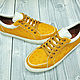 Sneakers made of genuine ostrich leather, in yellow. Training shoes. SHOES&BAGS. Online shopping on My Livemaster.  Фото №2