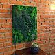 Панно "Jungle Dark" из мха в подарочной упаковке, 50*70 см, Элементы интерьера, Москва,  Фото №1