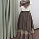 No. №223.1 Linen double boho skirt. Skirts. Olga V. Kazarinova. Online shopping on My Livemaster.  Фото №2