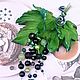 Брошь из кожи Черная смородина. Брошь-булавка. Кожаные украшения. Светлана Чалая.. Интернет-магазин Ярмарка Мастеров.  Фото №2