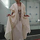 Льняное платье кремовое и шазюбль, большой размер, Платья, Москва,  Фото №1