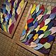 Panel: 'firebird feather' made of knitted leaves. Panels. vyazanaya6tu4ka. My Livemaster. Фото №6