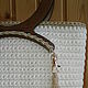 Элегантная вязаная сумочка белая с бежевым. Сумка-тоут. МИЛАНТА (вязаные сумки и шкатулки). Ярмарка Мастеров.  Фото №5