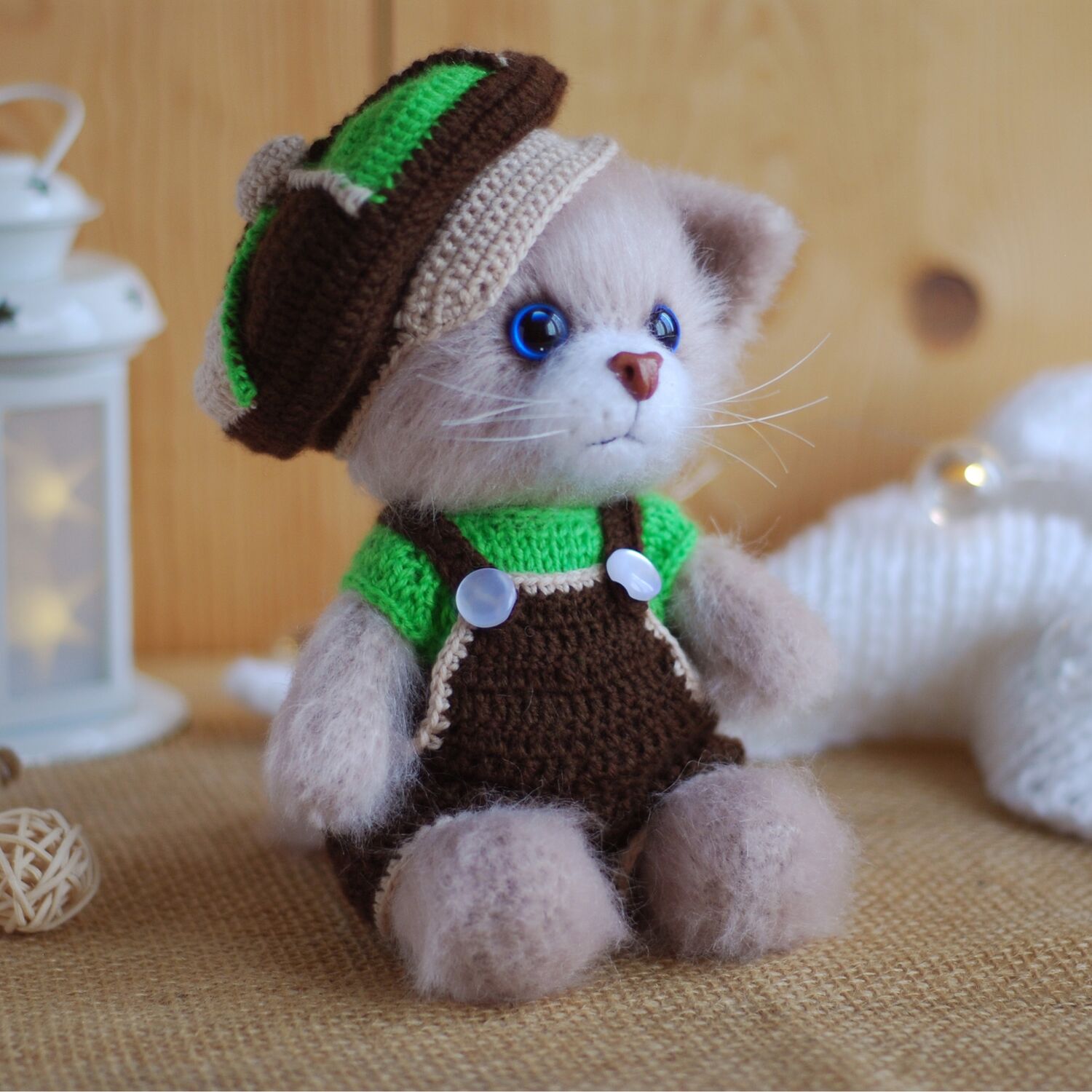 Вязаная Игрушка Кот Купить