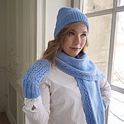 Аксессуары handmade. Livemaster - original item Woolen hat Lapland blue. Handmade.