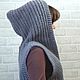 Жилет женский вязаный из шерсти серого цвета. Жилеты. AccessoriesWool мягко и комфортно. Интернет-магазин Ярмарка Мастеров.  Фото №2