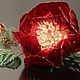 Красная Роза. Брошь / Шпилька для украшения прически, Комплекты украшений, Истра,  Фото №1