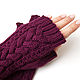 Order Knitted mitts with braids of merino wool. Knitwear shop Fairy Tale by Irina. Livemaster. . Mitts Фото №3