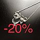 Silver mini necklace Winter.Or summer... Rock crystal, silver 925, Necklace, Moscow,  Фото №1