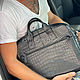 Crocodile leather briefcase Bag. Men\'s bag. exotiqpython. My Livemaster. Фото №5