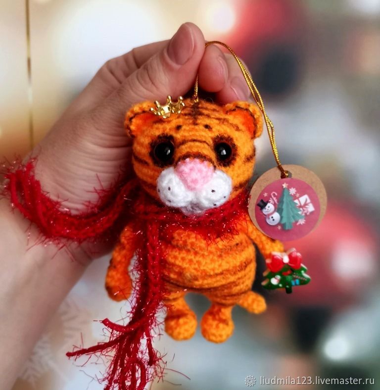 Новогодняя Игрушка Тигренок Крючком