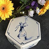 Винтаж handmade. Livemaster - original item Makkum Motifs jewelry box, handmade, Delft, Holland. Handmade.