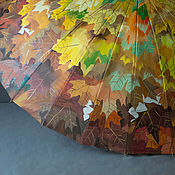 Аксессуары handmade. Livemaster - original item Painted Large Umbrella-cane Golden Autumn. Handmade.