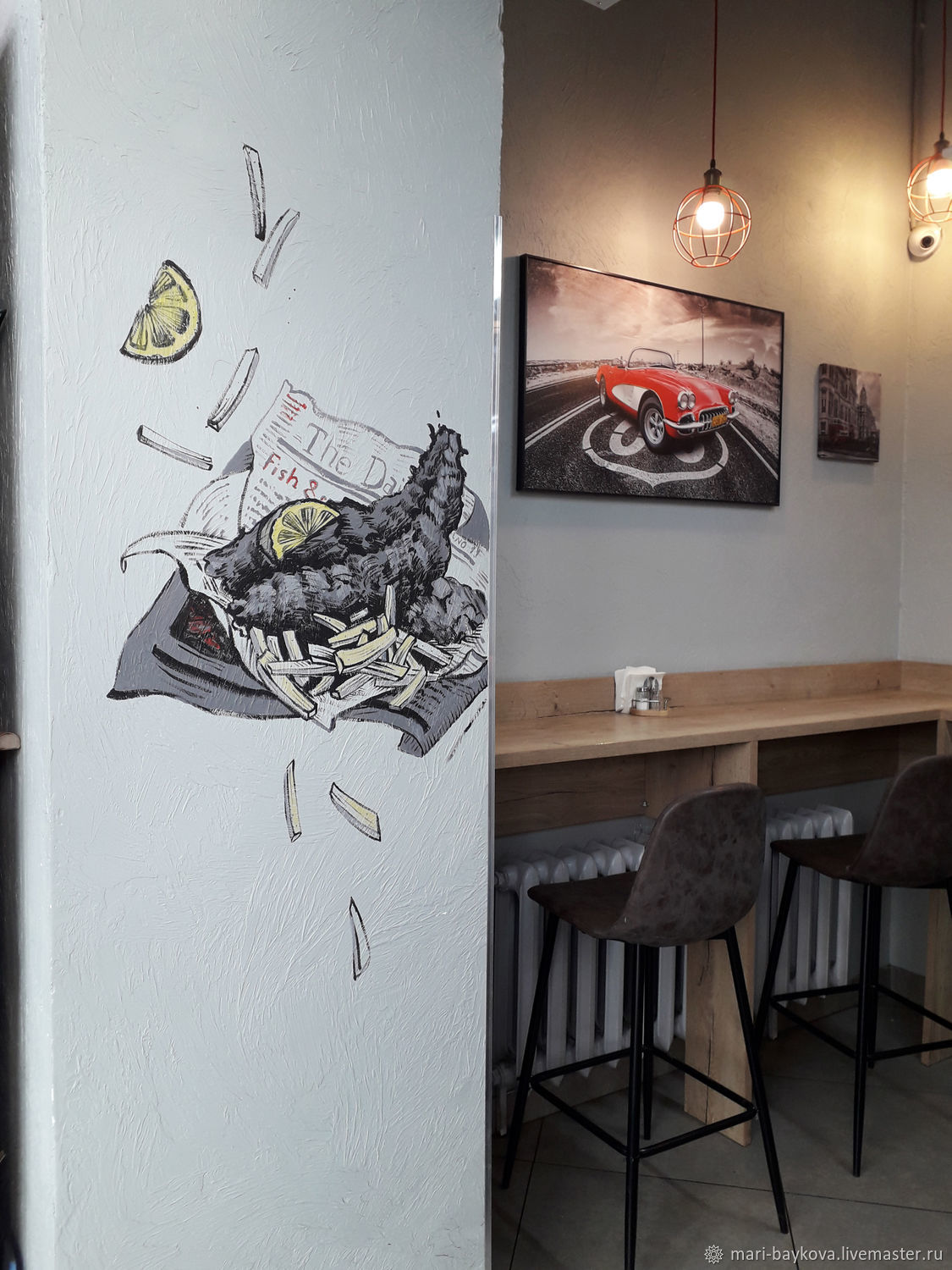 Роспись стен в кафе «Кулинариум»