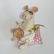 Мышка Жозефина,интерьерная войлочная игрушка