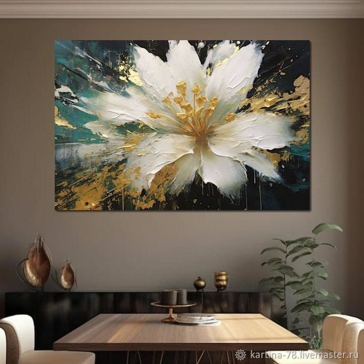 Картина на холсте «Необычные цветы»