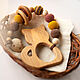 Rodent on clip, Wooden teether - Fox Cub. Teething toys. LillyShop. My Livemaster. Фото №4