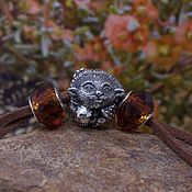 Украшения handmade. Livemaster - original item Dad Hedgehog charm. Handmade.