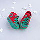 Booties sneakers knitted children's red and green. Babys bootees. babyshop. My Livemaster. Фото №6