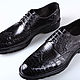 Броги - дерби из натуральной кожи крокодила IMA7016B4. Дерби. CrocShop товары из экзотической кожи. Ярмарка Мастеров.  Фото №6