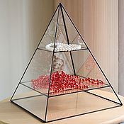 Для дома и интерьера handmade. Livemaster - original item Glass display. Jewelry box. Glass pyramid. Handmade.
