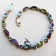  Silver Fish bracelet with colorful zircons, Chain bracelet, Sevastopol,  Фото №1