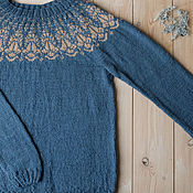 Sweater-women's lopapeysa of Snow fell only in January