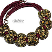 Украшения handmade. Livemaster - original item Charming Golden necklace (447) designer jewelry. Handmade.