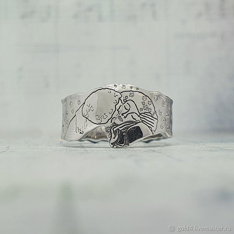 Кольцо Поцелуй, кольцо в подарок, кольцо из серебра необычное, Кольца, Москва,  Фото №1