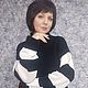 Свитер монохром. Свитеры. Оксана Акимова Вязание на заказ. Ярмарка Мастеров.  Фото №5