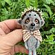 Брошь Ёжик, ёж брошка ручной работы. Брошь-булавка. PodarkiArt. Ярмарка Мастеров.  Фото №6