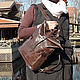  Bag-backpack women's leather brown Claris Mod SR31-622, Backpacks, St. Petersburg,  Фото №1