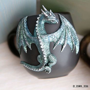 Посуда ручной работы. Ярмарка Мастеров - ручная работа Кружка дракон. Handmade.