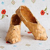 Обувь ручной работы handmade. Livemaster - original item These sandals made of birch bark, R-R 34-45. Shoes for bath, sauna. Handmade.