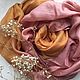 Silk scarf 'Flower soft' pink yellow eco dyeing. Scarves. Artinflat - natural dyeing. My Livemaster. Фото №4