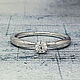 Кольцо для помолвки с бриллиантом, кольцо для девушки. Кольцо помолвочное. Обручальные кольца 'go_LD'. Ярмарка Мастеров.  Фото №4