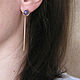 Earrings with Amethyst, Long Hanging Stud Earrings 'Episode'. Earrings. Irina Moro. Online shopping on My Livemaster.  Фото №2