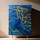 Italy from space. Volumetric painting with 30/40 luminescent powder, Pictures, Armavir,  Фото №1