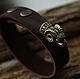 Leather bracelet with head of the RAM, Bead bracelet, Volgograd,  Фото №1