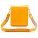 Men's leather bag 'Tallinn' (yellow). Tablet bag. Russian leather Guild. Online shopping on My Livemaster.  Фото №2