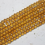 Материалы для творчества handmade. Livemaster - original item Beads 60 pcs faceted 4/3 mm Brown. Handmade.