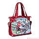 Order Medium leather bag 'bullfinches on the branch'. Pelle Volare. Livemaster. . Classic Bag Фото №3
