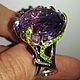 Elegant curves ring with 30-carat amethyst, Rings, Voronezh,  Фото №1